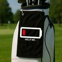 Help Me Low Battery Golf Towel thumb 2