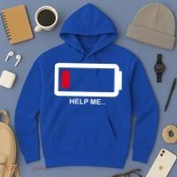 Help Me Low Battery Hoodie thumb 3