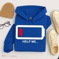 Help Me Low Battery Hoodie thumb 4