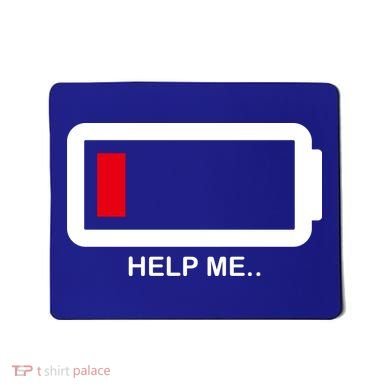 Help Me Low Battery Mousepad