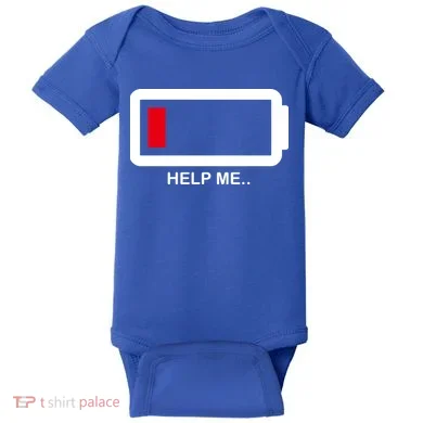 Help Me Low Battery Baby Bodysuit