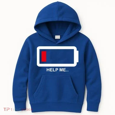 Help Me Low Battery Kids Hoodie
