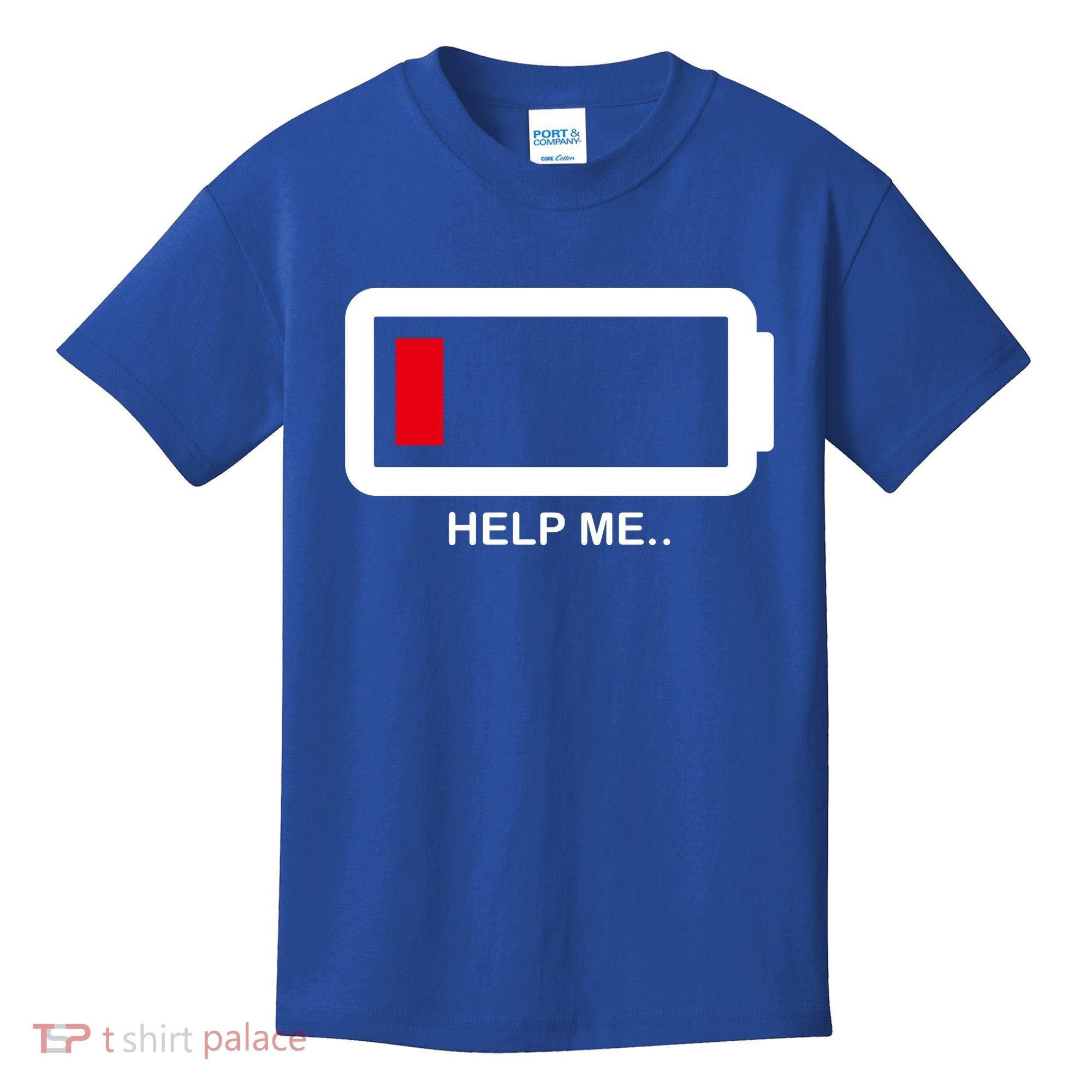 Help Me Low Battery Kids T-Shirt