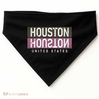 Houston Mirrored Logo USA-Made Doggie Bandana
