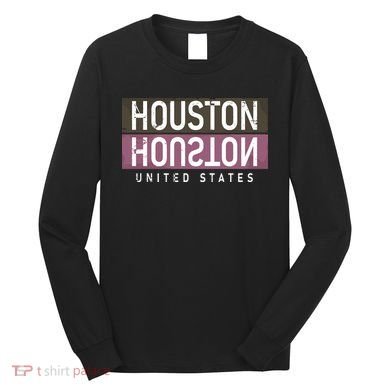 Houston Mirrored Logo Long Sleeve Shirt