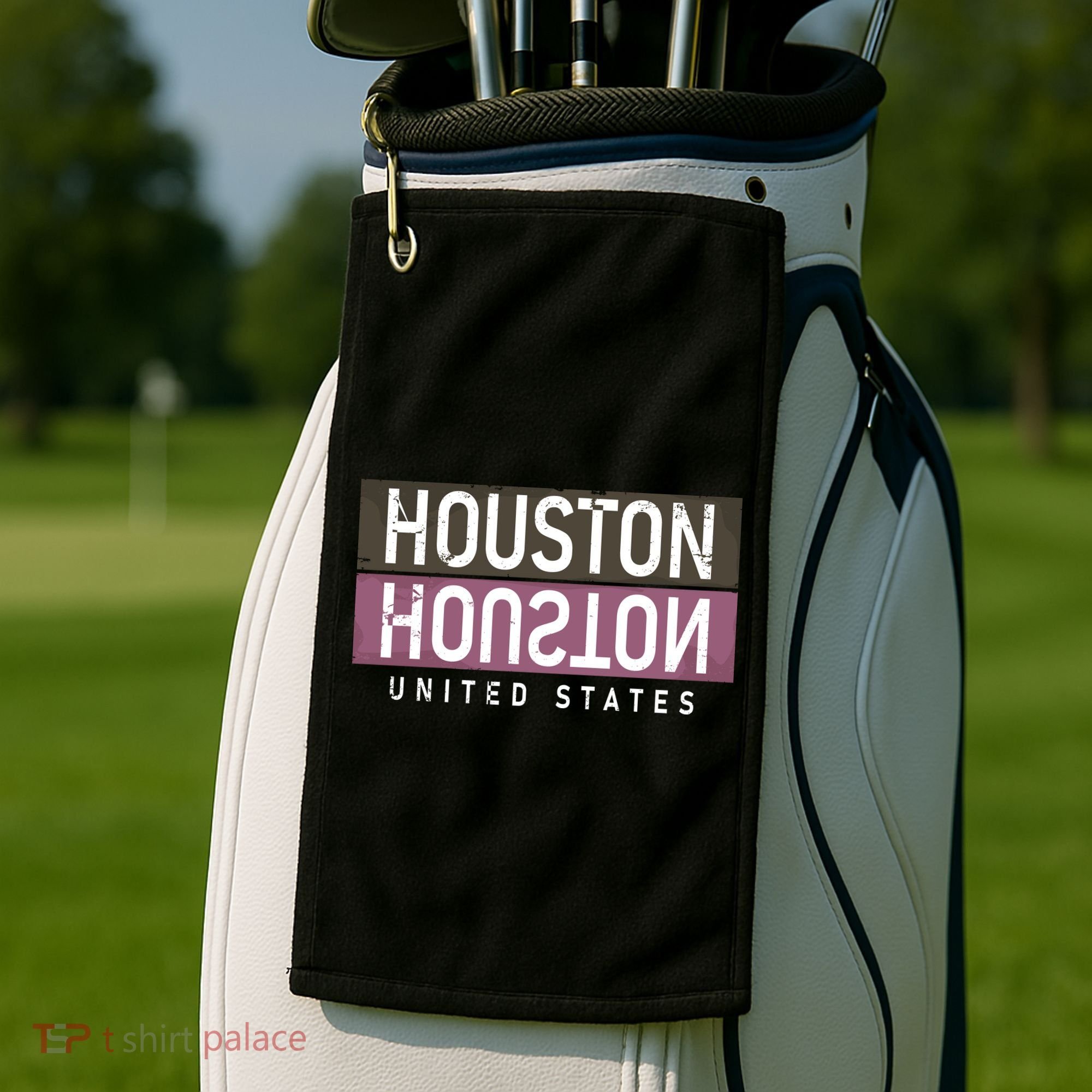 Houston Mirrored Logo Golf Towel