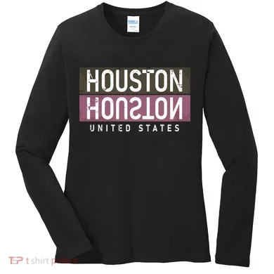 Houston Mirrored Logo Women's Long Sleeve Shirt