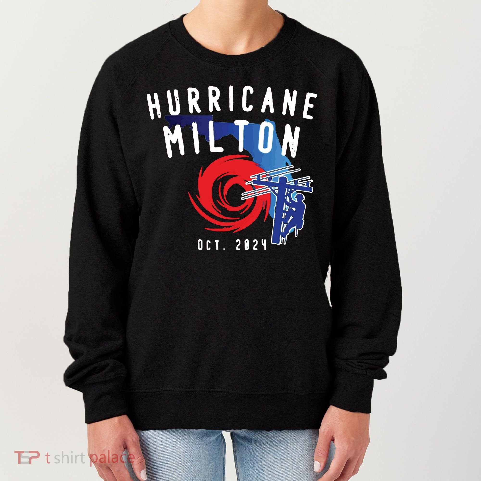 Hurricane Milton Lineman Storm  American Lineman Journeyman Women's Sweatshirt