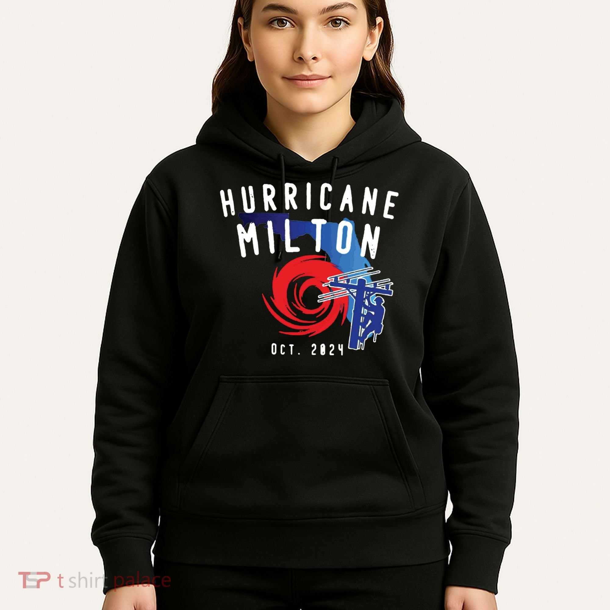 Hurricane Milton Lineman Storm  American Lineman Journeyman Hoodie