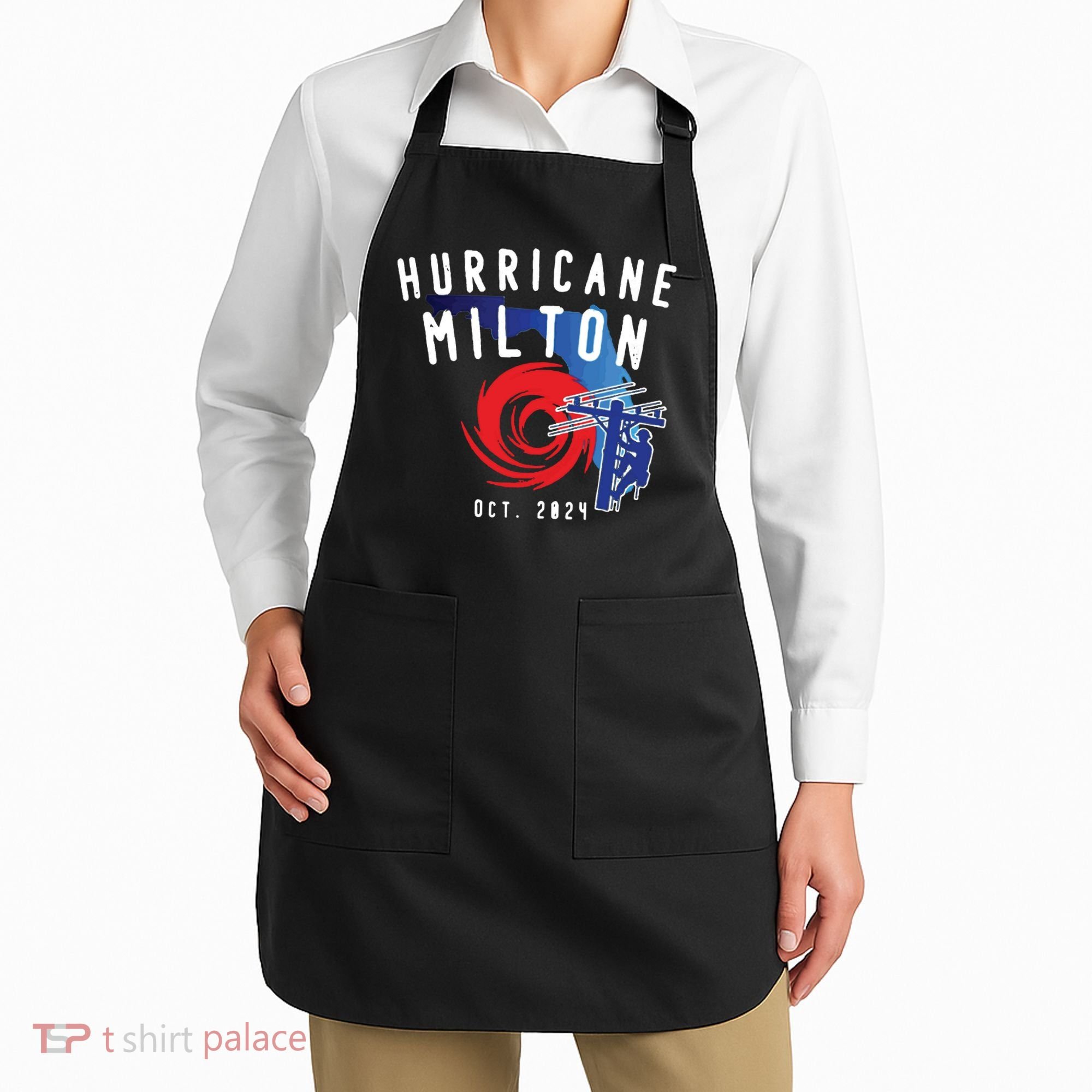 Hurricane Milton Lineman Storm  American Lineman Journeyman Apron
