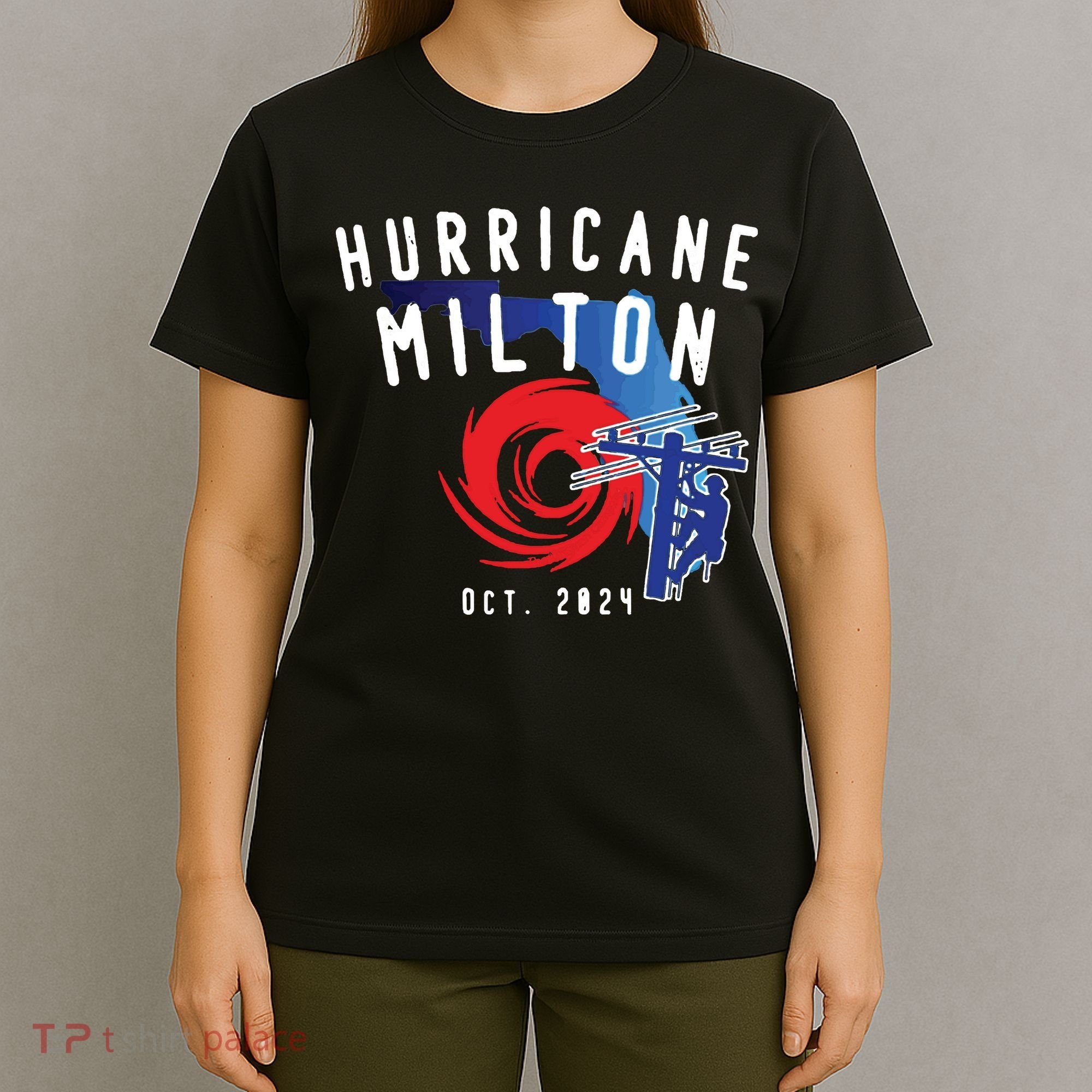 Hurricane Milton Lineman Storm  American Lineman Journeyman T-Shirt