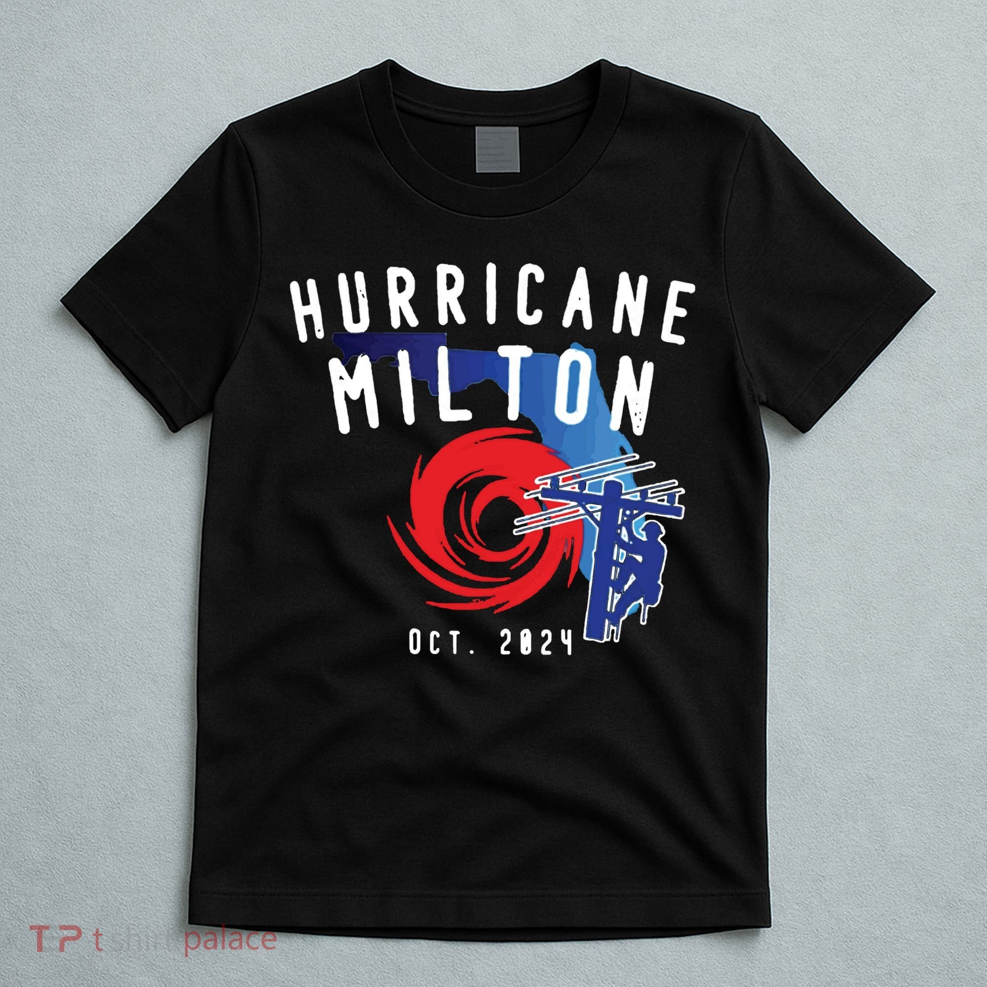 Hurricane Milton Lineman Storm  American Lineman Journeyman T-Shirt