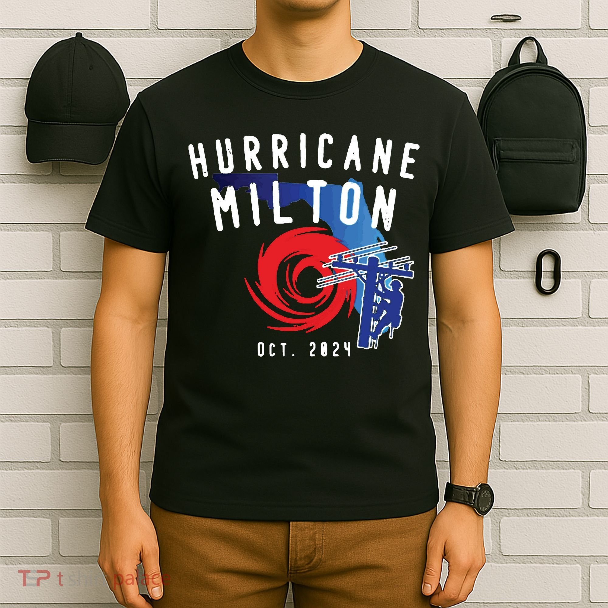 Hurricane Milton Lineman Storm  American Lineman Journeyman T-Shirt