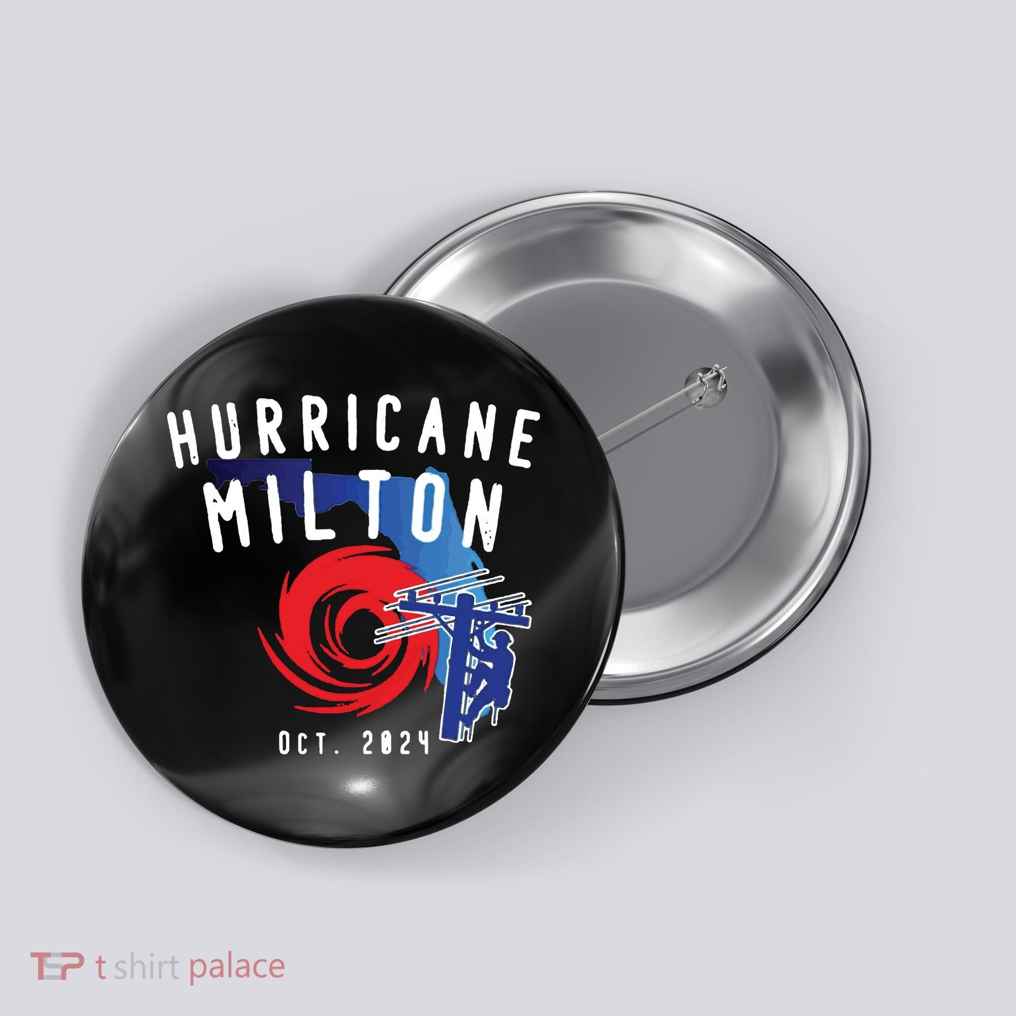 Hurricane Milton Lineman Storm  American Lineman Journeyman Button