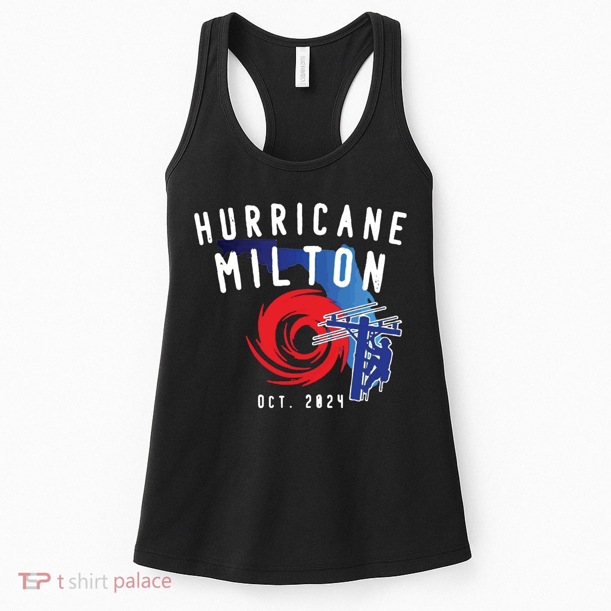 Hurricane Milton Lineman Storm  American Lineman Journeyman Women's Tank Top