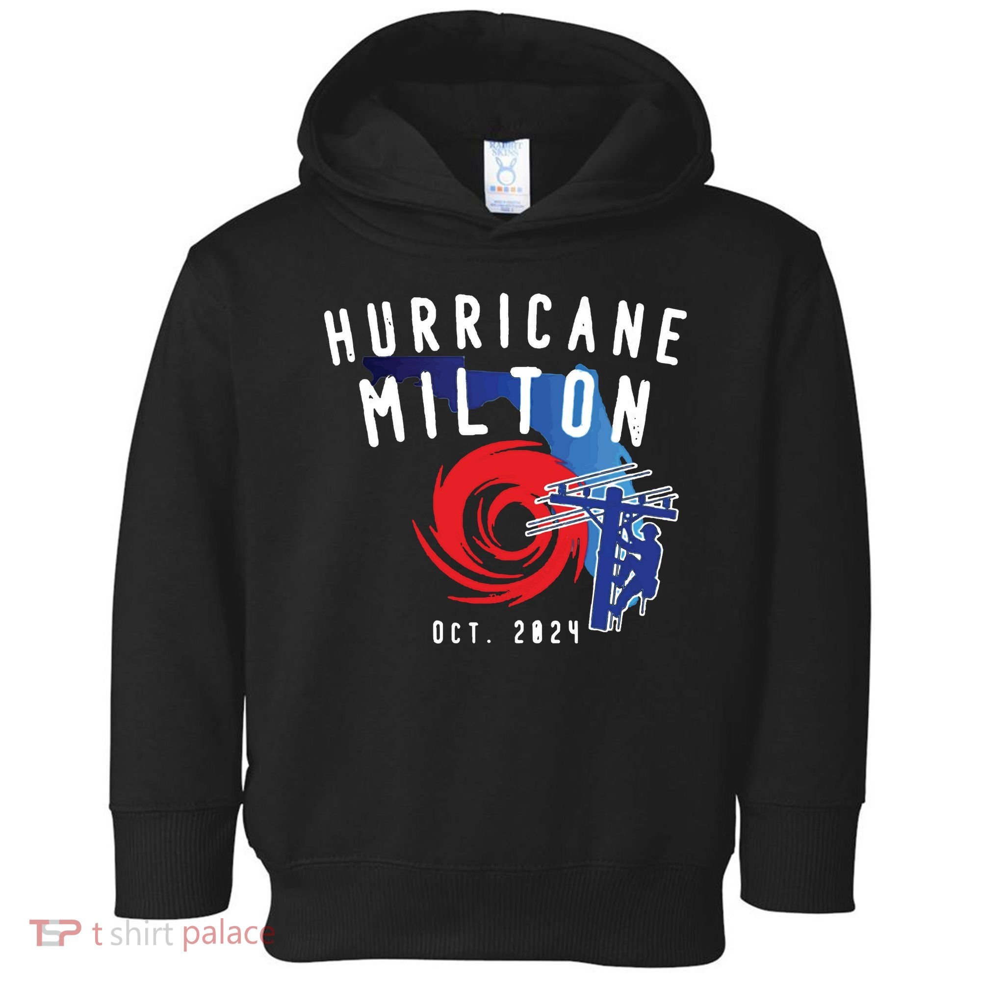 Hurricane Milton Lineman Storm  American Lineman Journeyman Toddler Hoodie