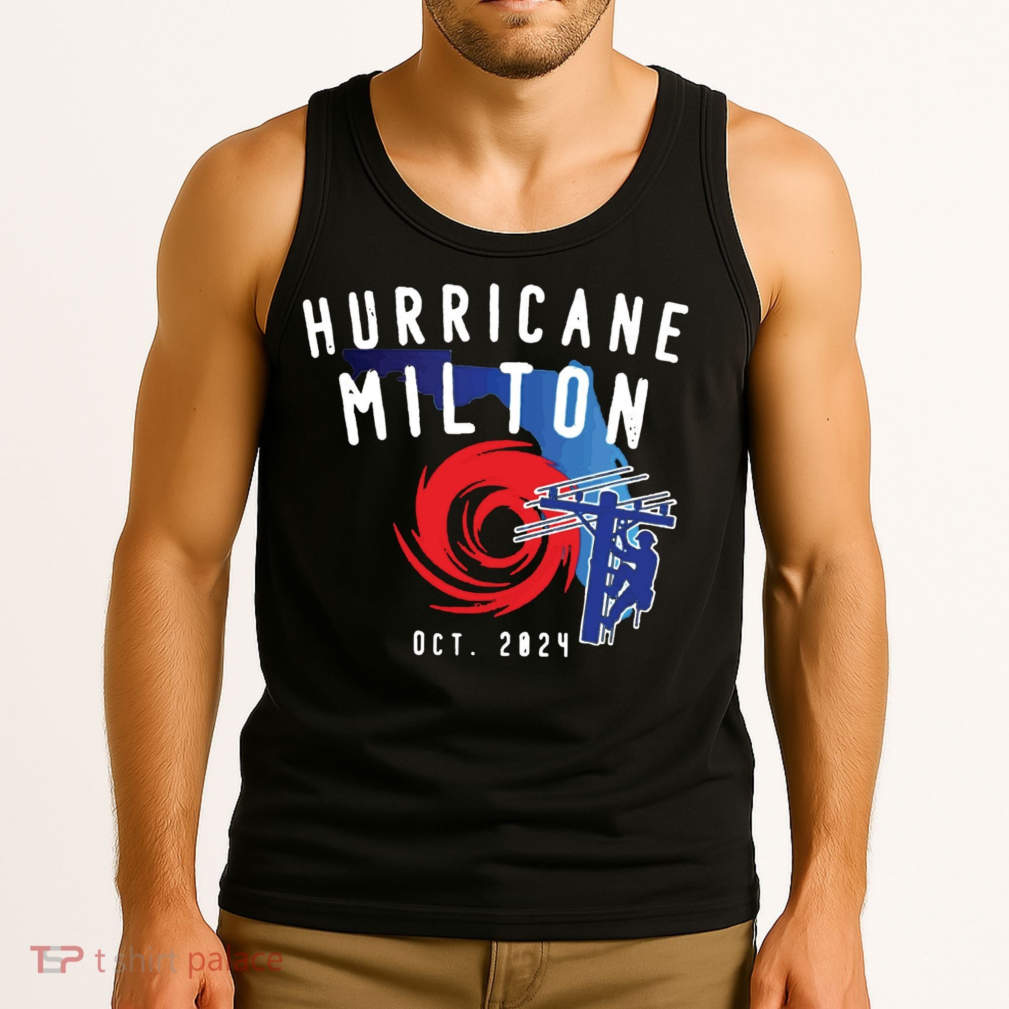 Hurricane Milton Lineman Storm  American Lineman Journeyman Tank Top