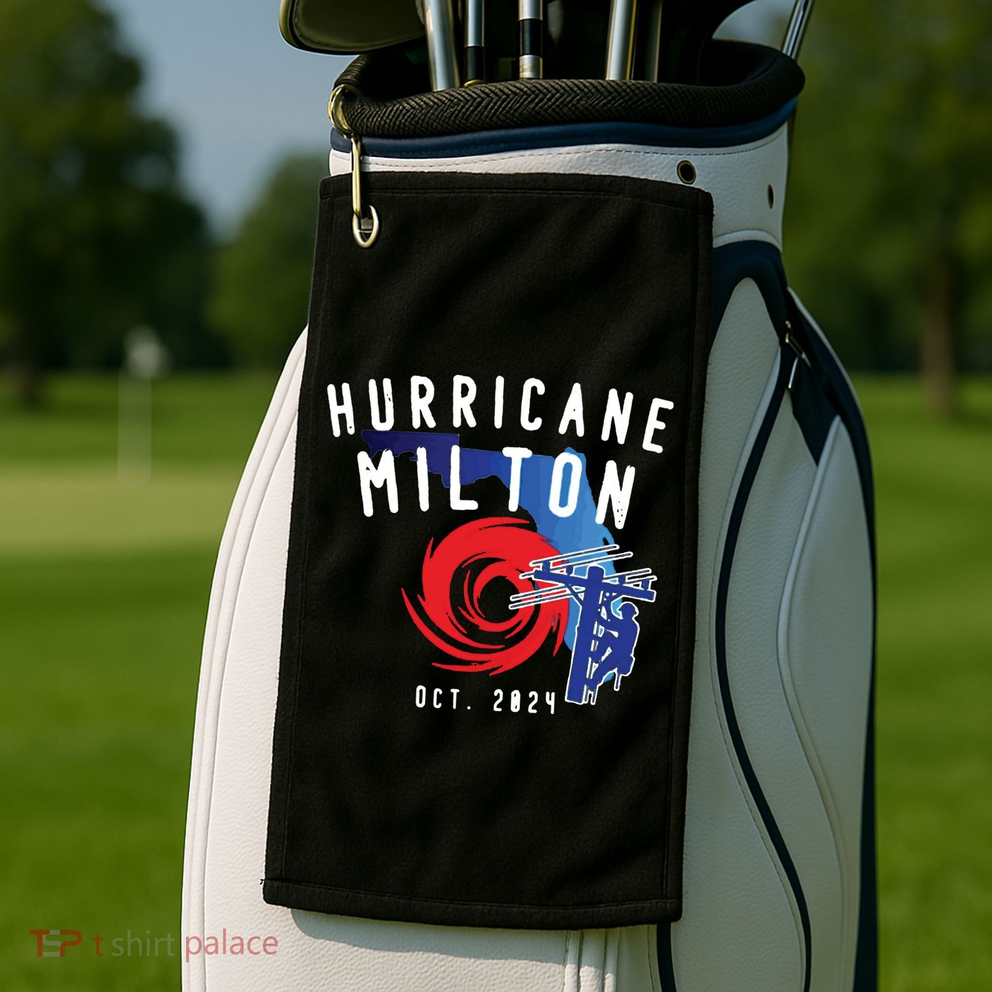 Hurricane Milton Lineman Storm  American Lineman Journeyman Golf Towel