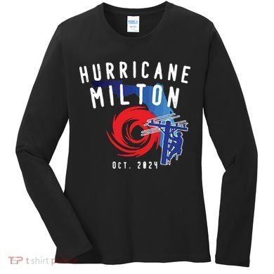 Hurricane Milton Lineman Storm  American Lineman Journeyman Women's Long Sleeve Shirt