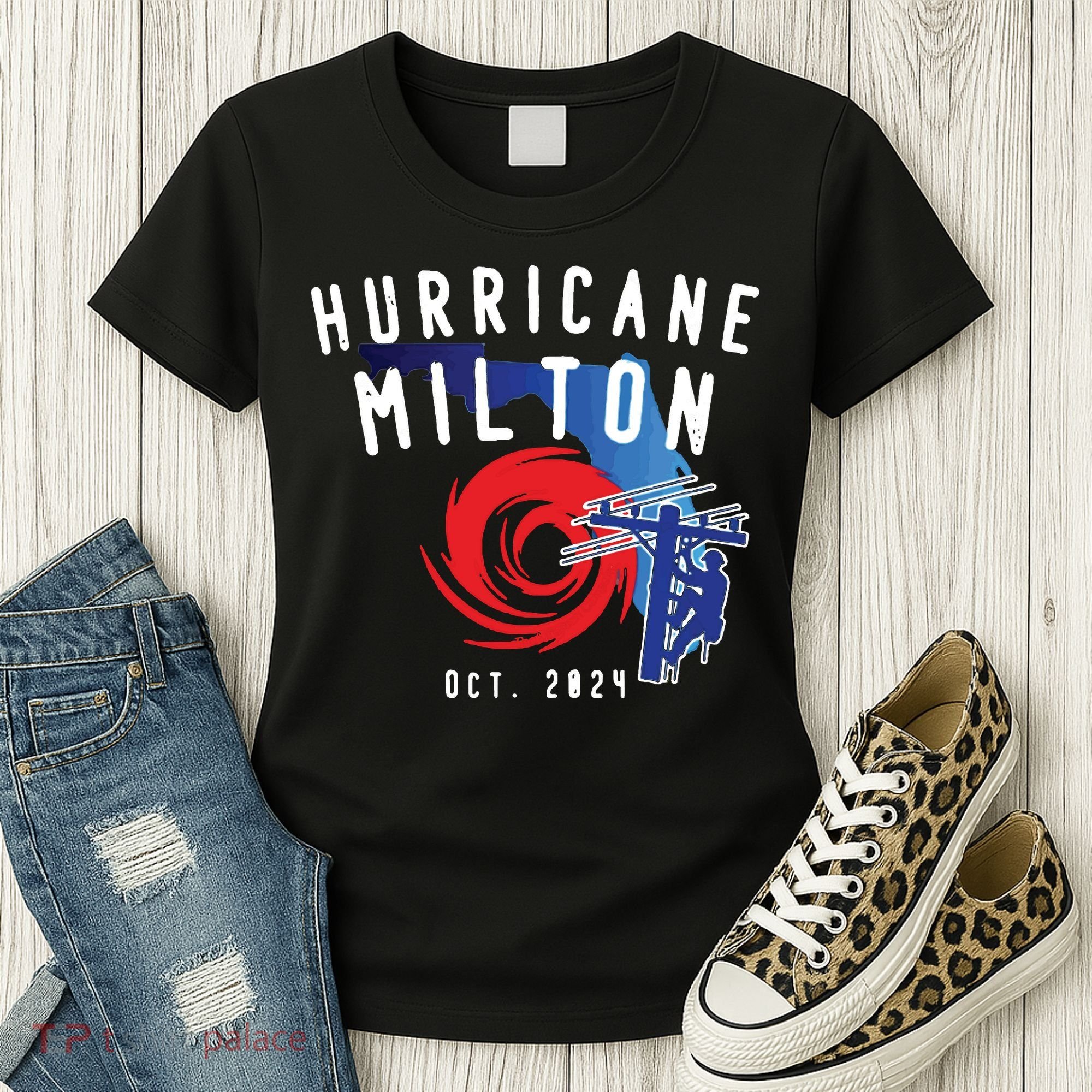 Hurricane Milton Lineman Storm  American Lineman Journeyman Women's T-Shirt