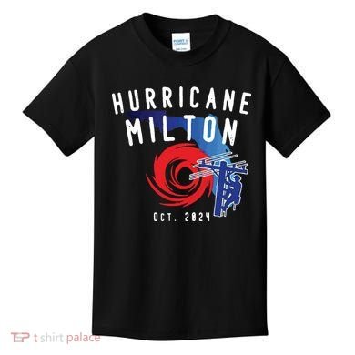Hurricane Milton Lineman Storm  American Lineman Journeyman Kids T-Shirt