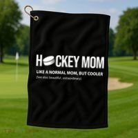 Hockey Mom Like A Normal Mom But Cooler Cool Gift Golf Towel thumb 1