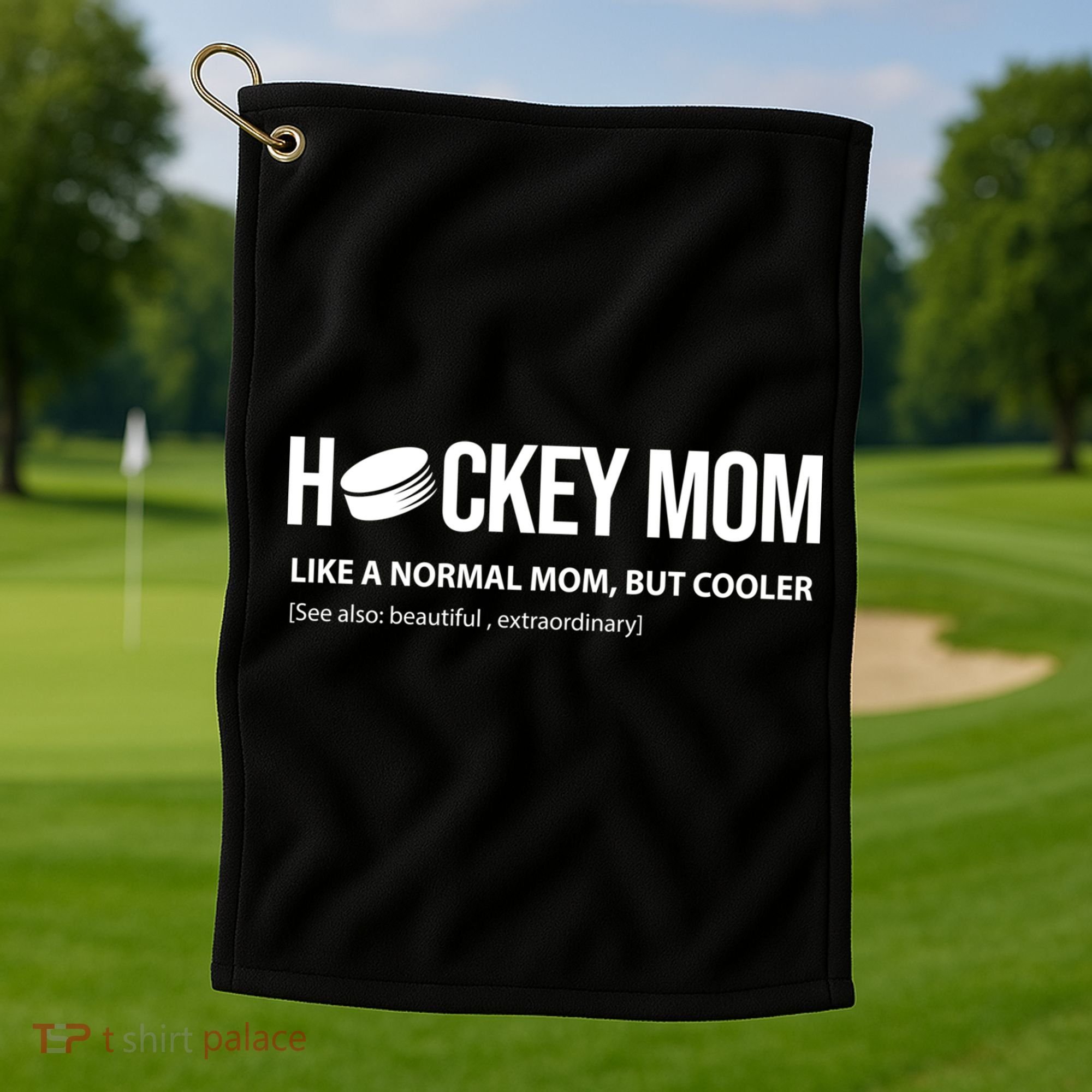 Hockey Mom Like A Normal Mom But Cooler Cool Gift Golf Towel