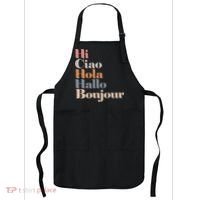 Hi Multiple Languages Hello Bonjour Ciao Hola Boho Apron thumb 0