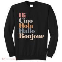 Hi Multiple Languages Hello Bonjour Ciao Hola Boho Sweatshirt thumb 0