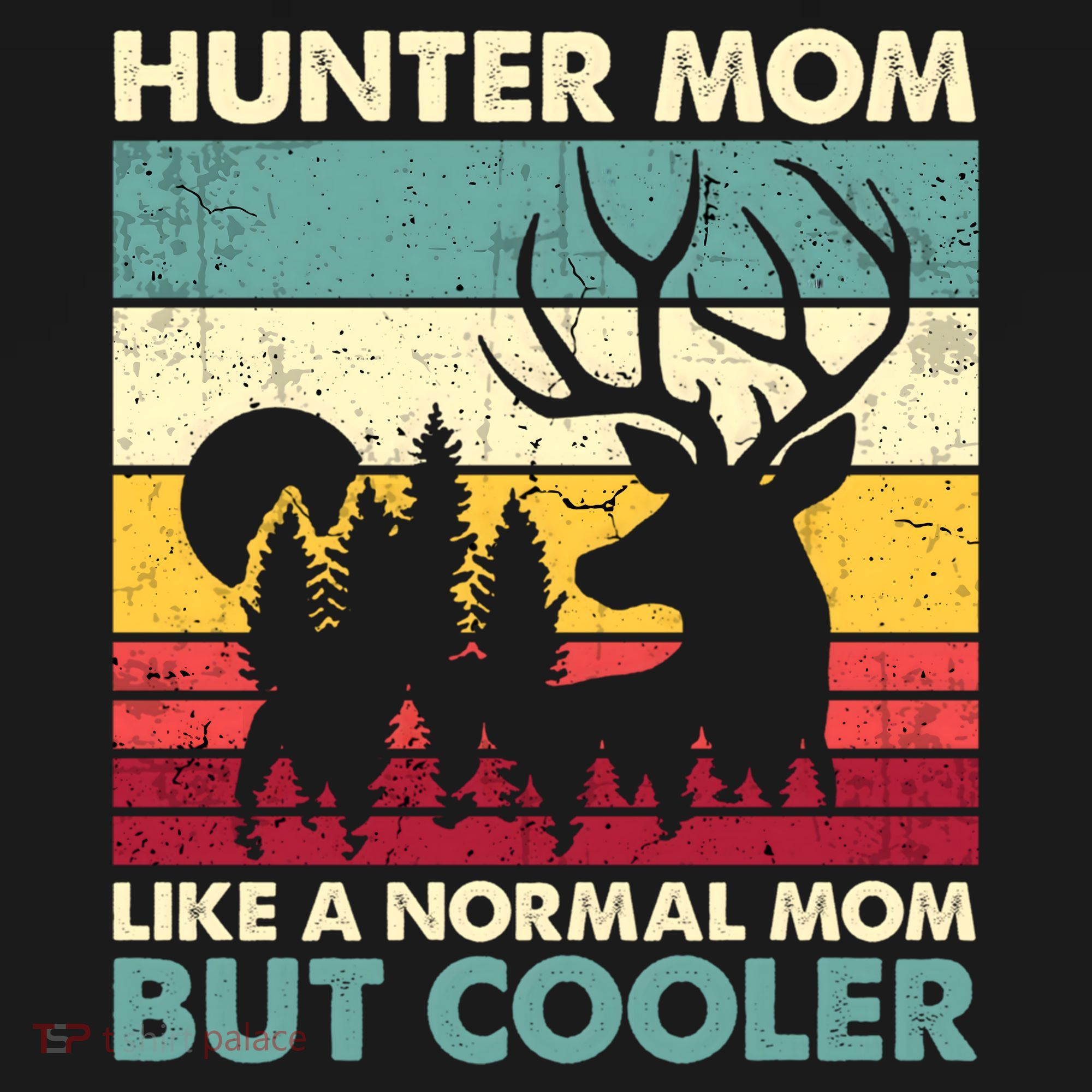 Hunter Mom Like Normal Mom But Cooler Retro Funny Hunting Gift USA-Made Doggie Bandana