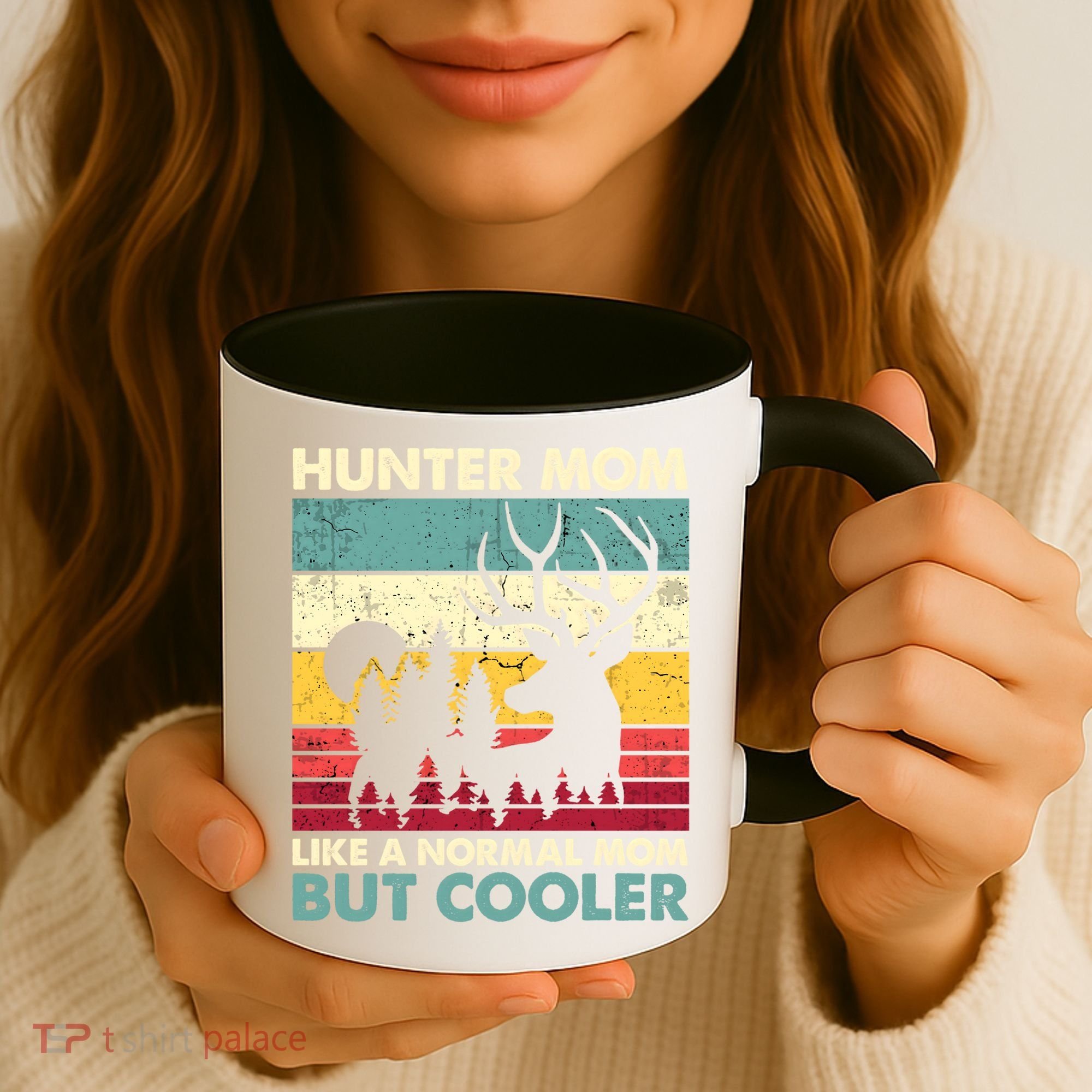 Hunter Mom Like Normal Mom But Cooler Retro Funny Hunting Gift Coffee Mug