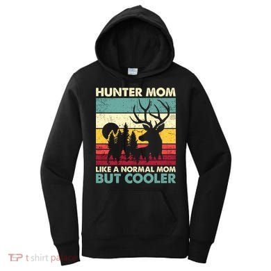 Hunter Mom Like Normal Mom But Cooler Retro Funny Hunting Gift Women's Hoodie