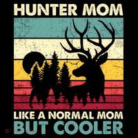 Hunter Mom Like Normal Mom But Cooler Retro Funny Hunting Gift Women's Hoodie thumb 2