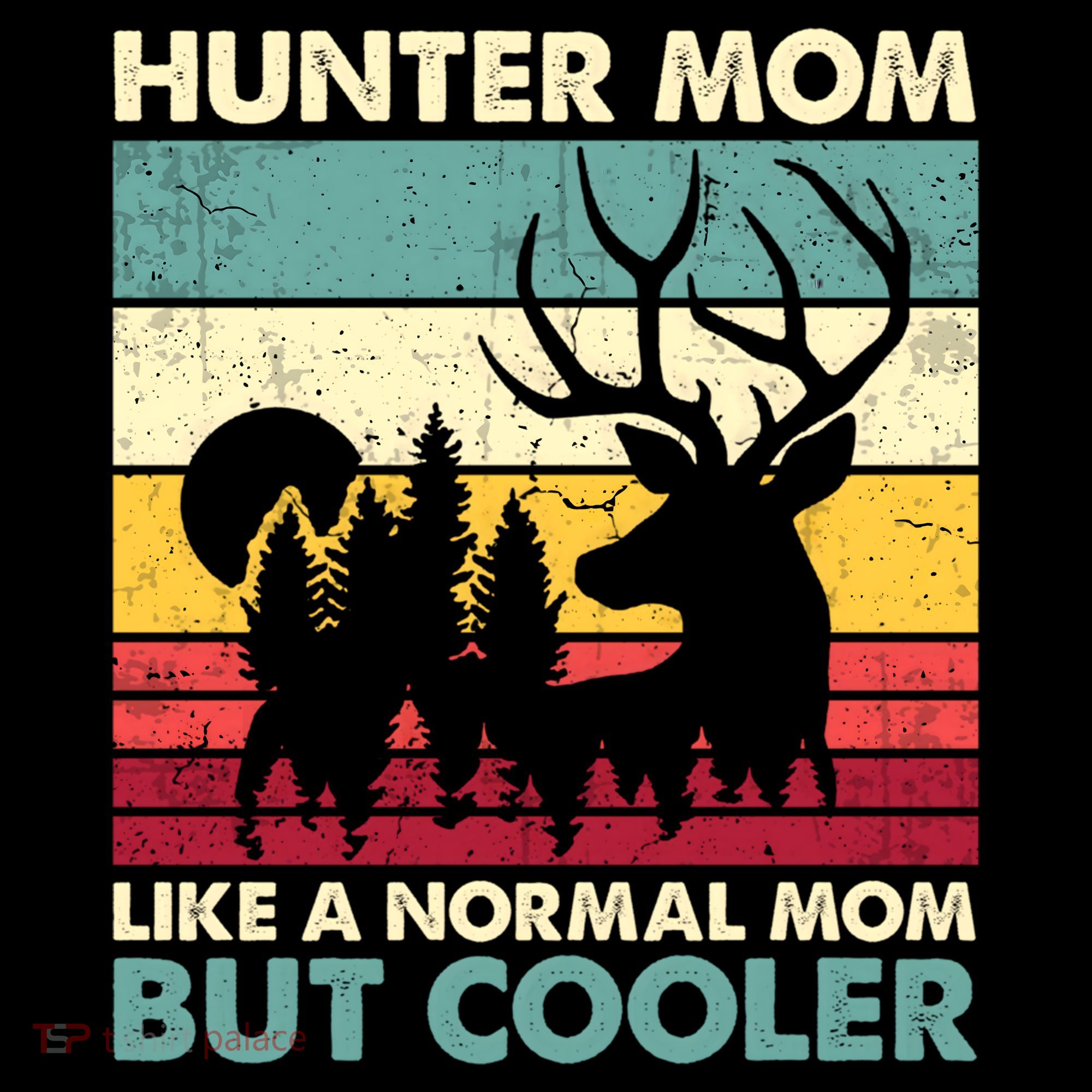 Hunter Mom Like Normal Mom But Cooler Retro Funny Hunting Gift Women's Hoodie