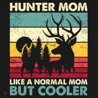Hunter Mom Like Normal Mom But Cooler Retro Funny Hunting Gift Ornament thumb 1