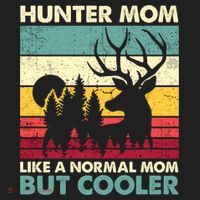 Hunter Mom Like Normal Mom But Cooler Retro Funny Hunting Gift Golf Towel thumb 3