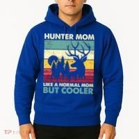 Hunter Mom Like Normal Mom But Cooler Retro Funny Hunting Gift Hoodie thumb 2