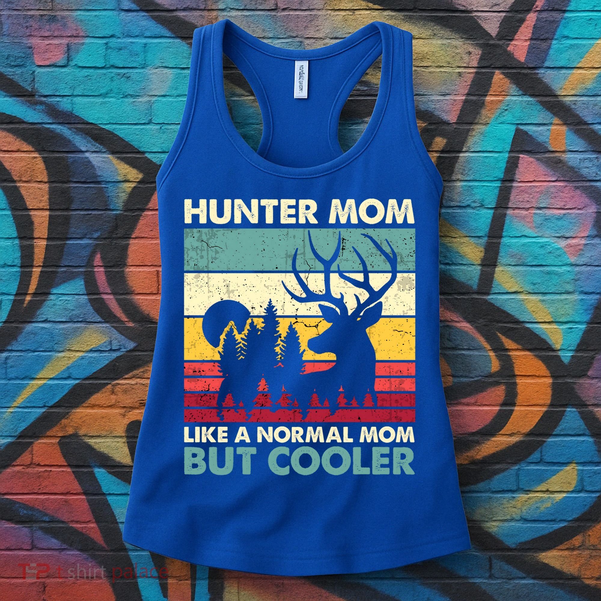 Hunter Mom Like Normal Mom But Cooler Retro Funny Hunting Gift Women's Tank Top