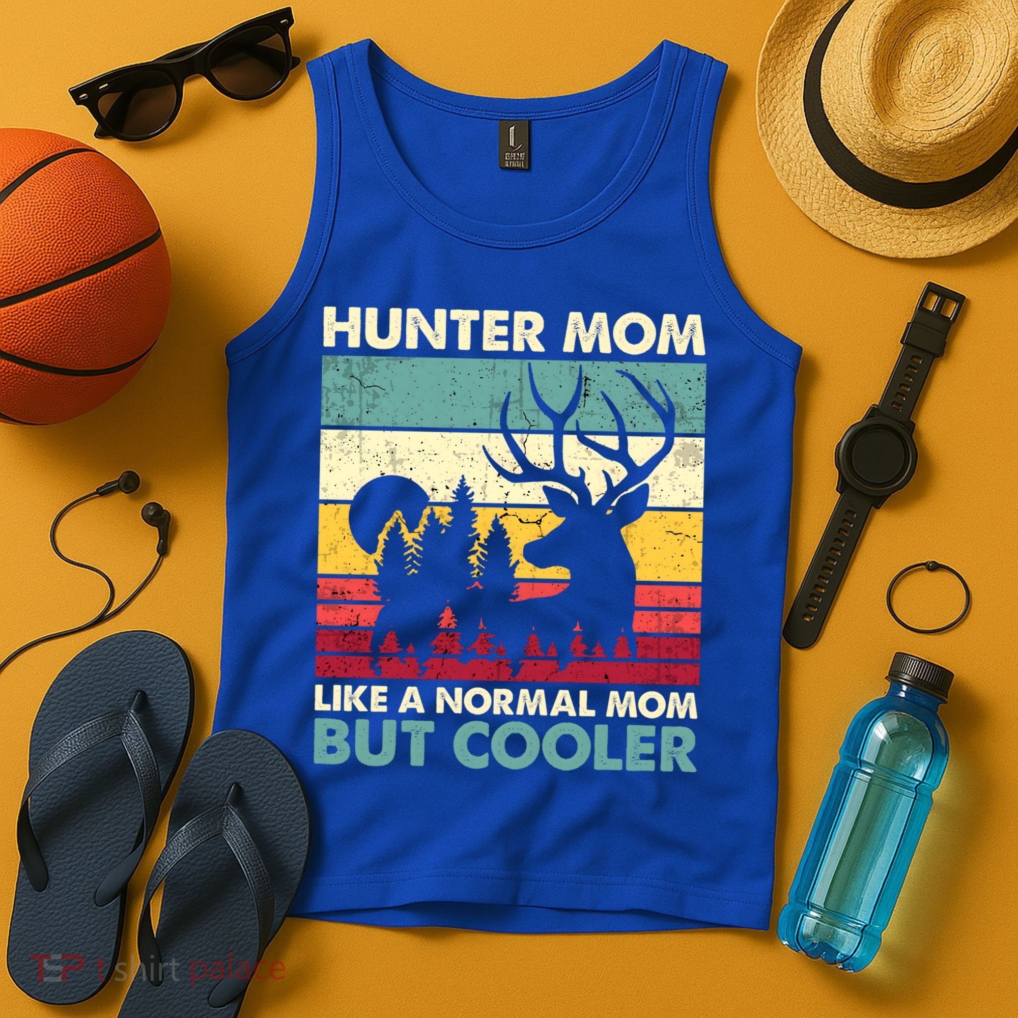 Hunter Mom Like Normal Mom But Cooler Retro Funny Hunting Gift Tank Top