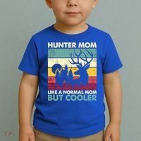 Hunter Mom Like Normal Mom But Cooler Retro Funny Hunting Gift Toddler T-Shirt thumb 2