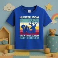 Hunter Mom Like Normal Mom But Cooler Retro Funny Hunting Gift Toddler T-Shirt thumb 3