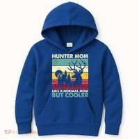 Hunter Mom Like Normal Mom But Cooler Retro Funny Hunting Gift Kids Hoodie thumb 0