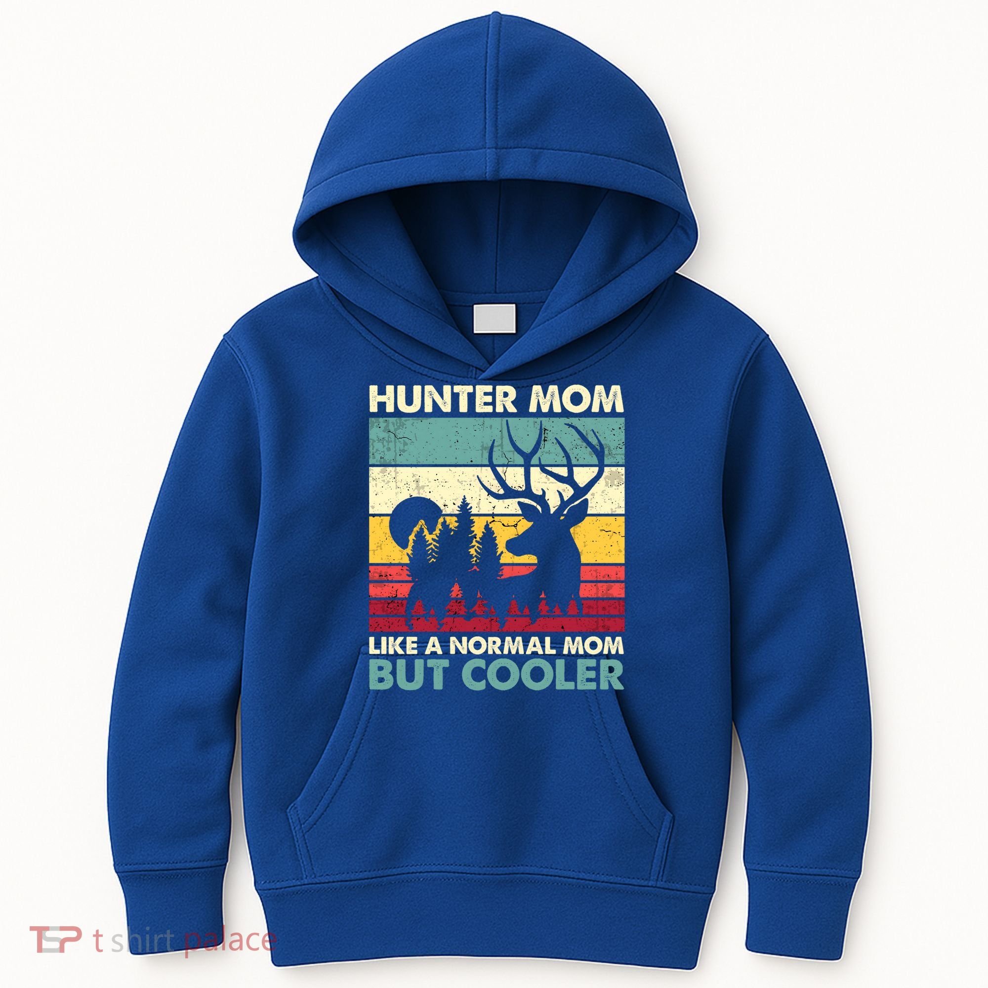 Hunter Mom Like Normal Mom But Cooler Retro Funny Hunting Gift Kids Hoodie