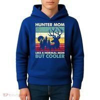 Hunter Mom Like Normal Mom But Cooler Retro Funny Hunting Gift Kids Hoodie thumb 4