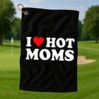 Hot Moms Love Golf Towel thumb 1