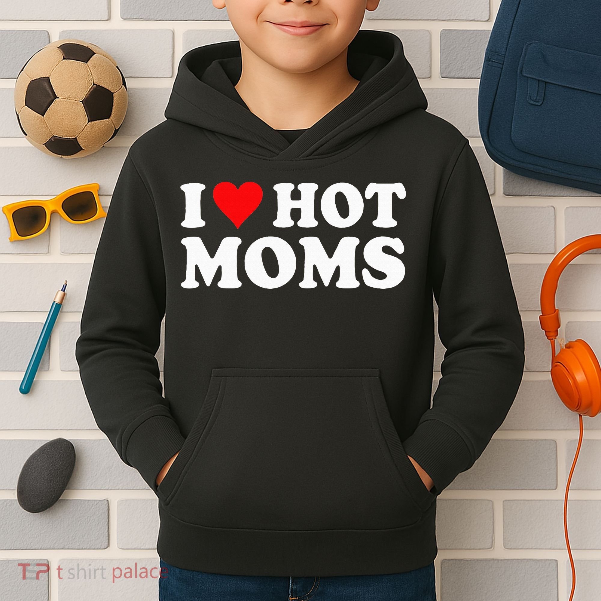 Hot Moms Love Kids Hoodie