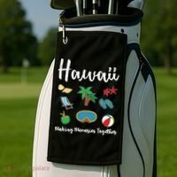 Hawaii Making Memories Together Family Vacation Funny Gift Golf Towel thumb 2