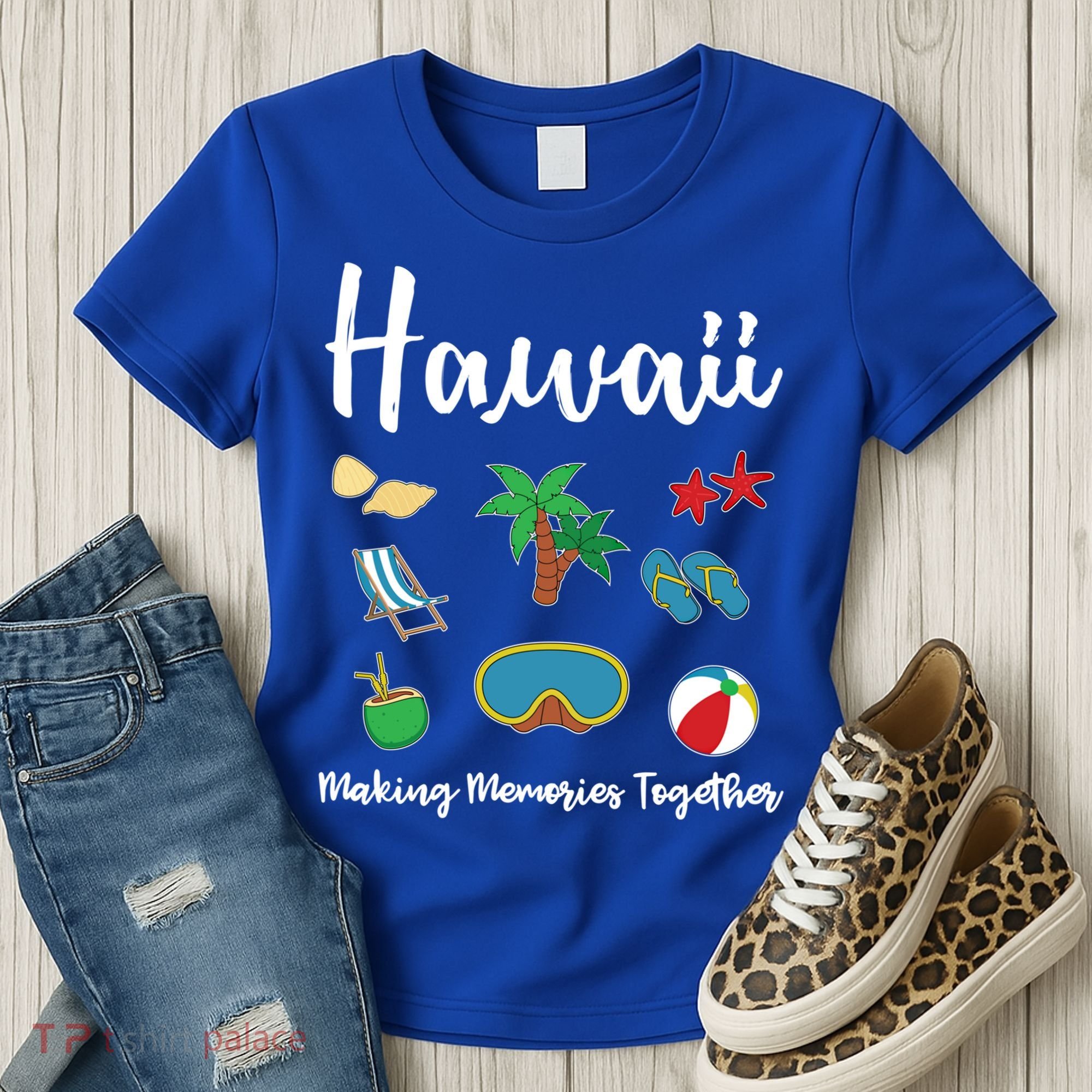 Hawaii Making Memories Together Family Vacation Funny Gift Women's T-Shirt