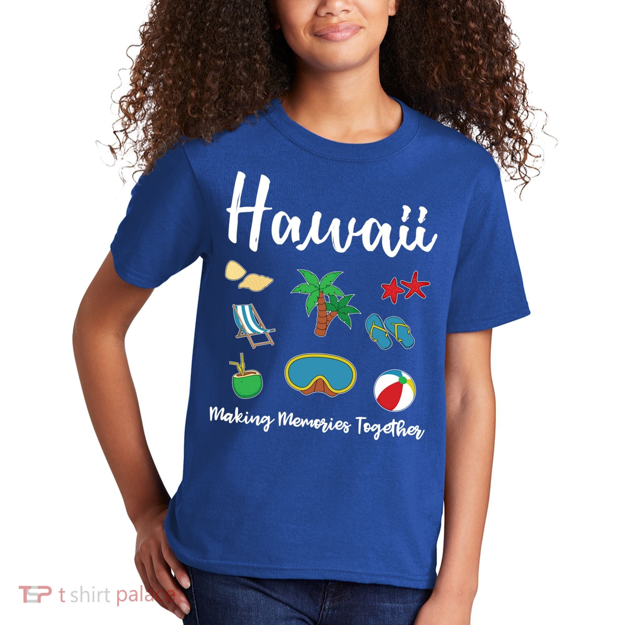 Hawaii Making Memories Together Family Vacation Funny Gift Kids T-Shirt