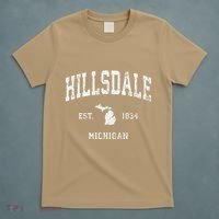 Hillsdale Michigan Mi Vintage Athletic Sports T-Shirt thumb 5